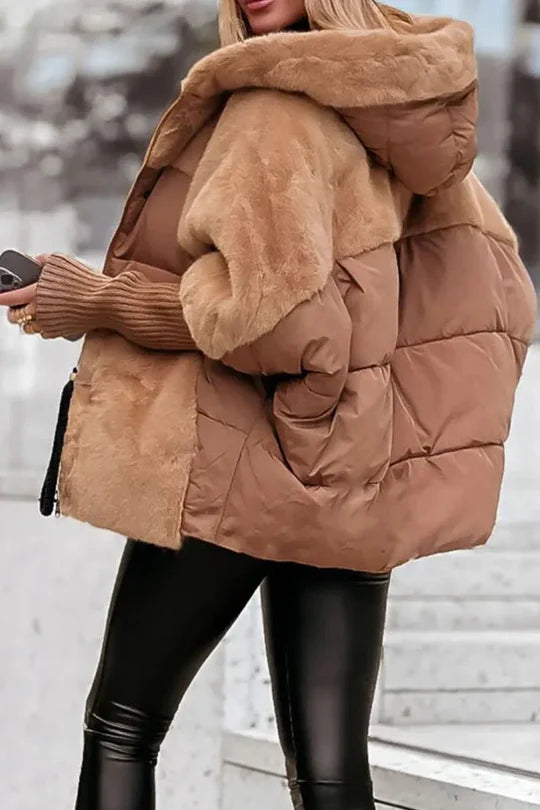 Damen-Thermojacke mit Kapuze für den Winter